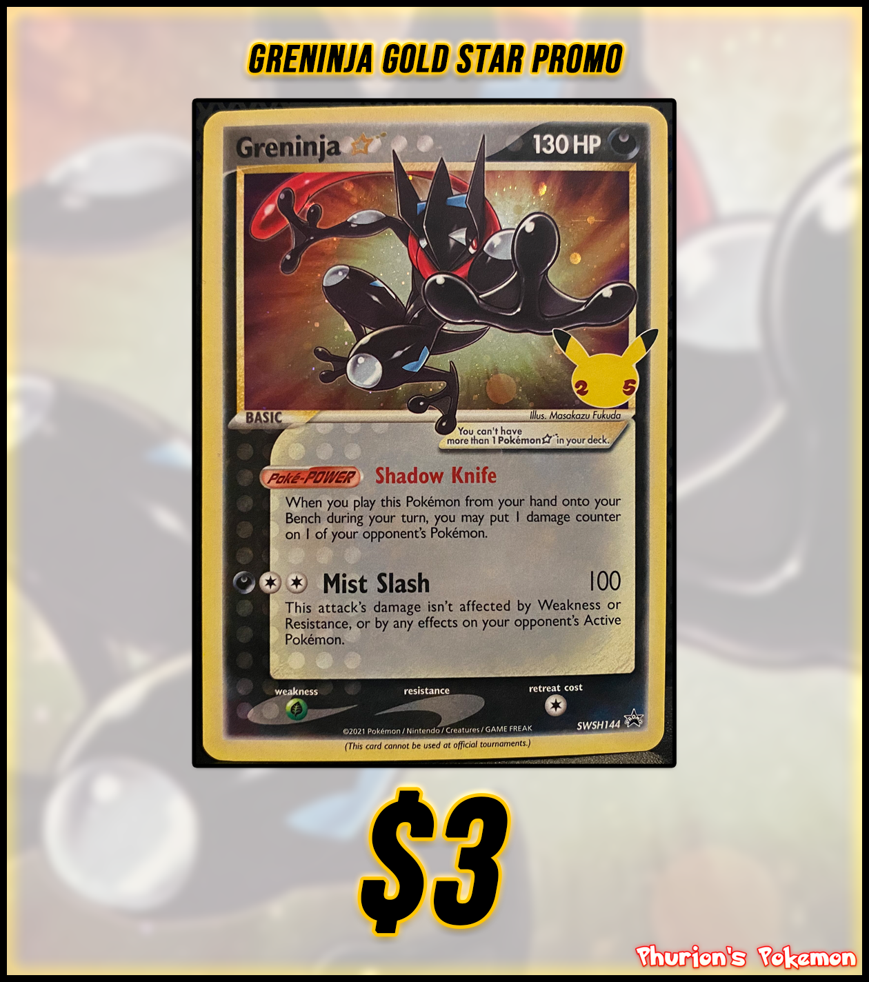 Greninja Gold Star Promo (Singles) (Promos) Phurion Greninja Gold Star Promo (Singles) (Promos) Phurion