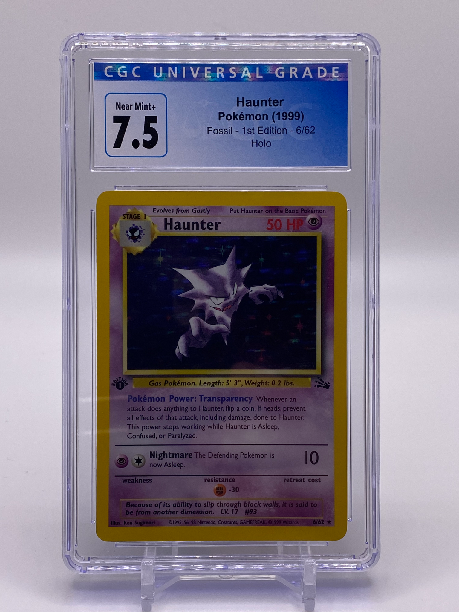 haunter holographic card CGC 7.5 1st Edition Haunter Holo (Graded Card) – Phurion