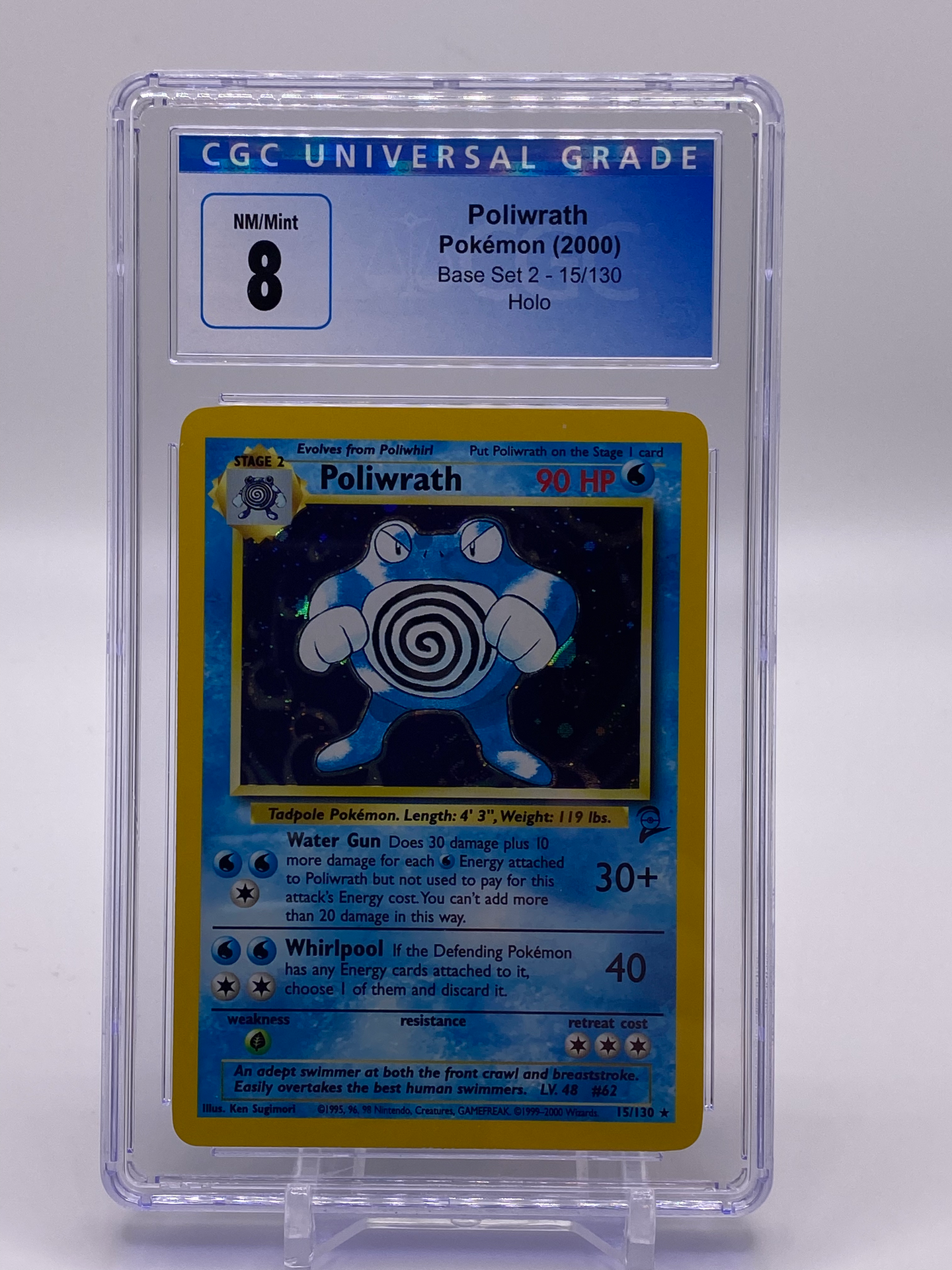 CGC 8 Poliwrath Holo (Graded Card)