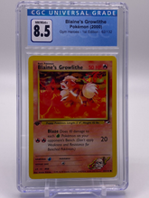 Load image into Gallery viewer, CGC 8.5 Blaine&#39;s Growlithe 1st Edition (Graded Card)
