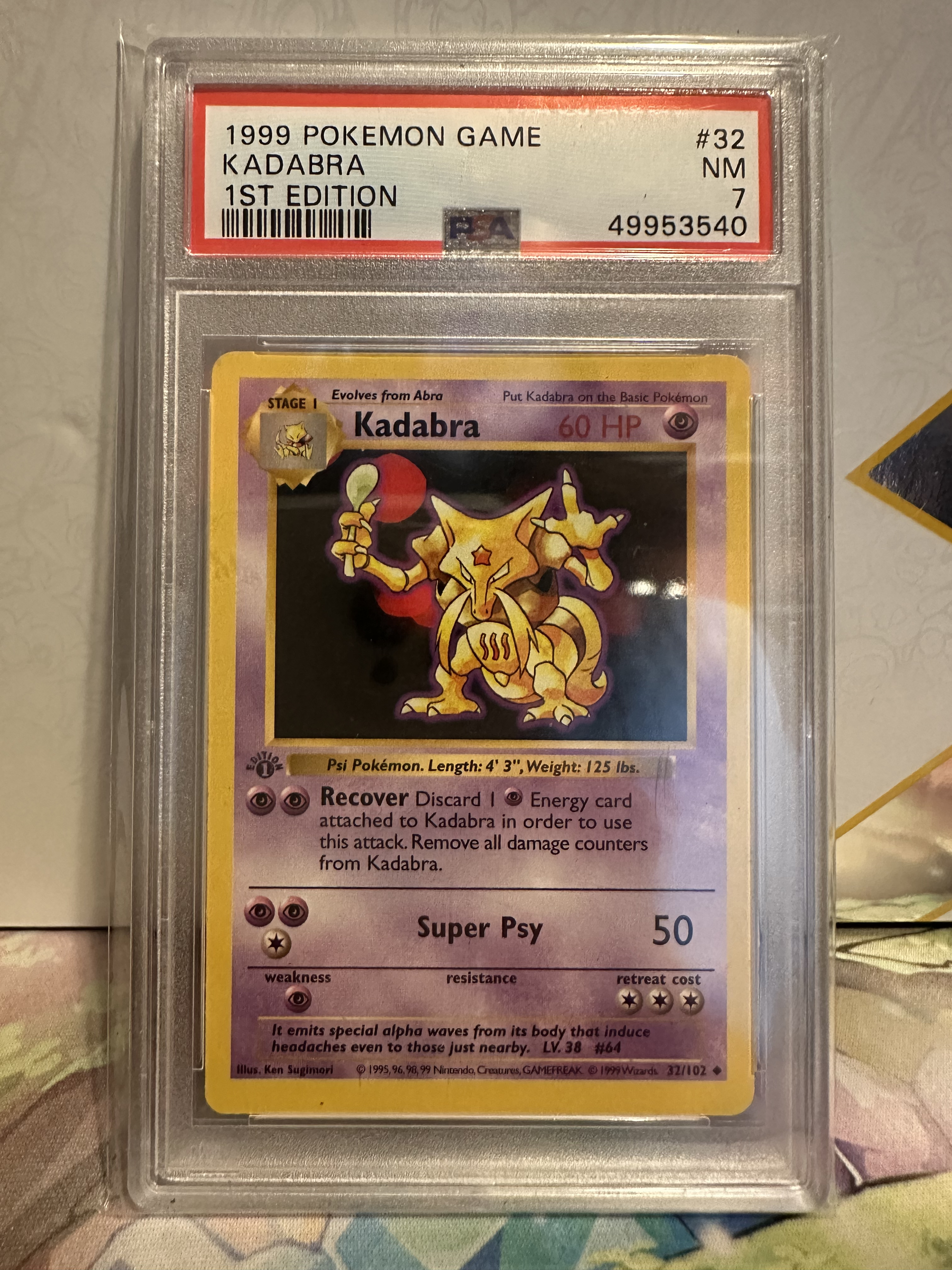 PSA 7 1st Edition Kadabra Base Set (Graded Card) – Phurion