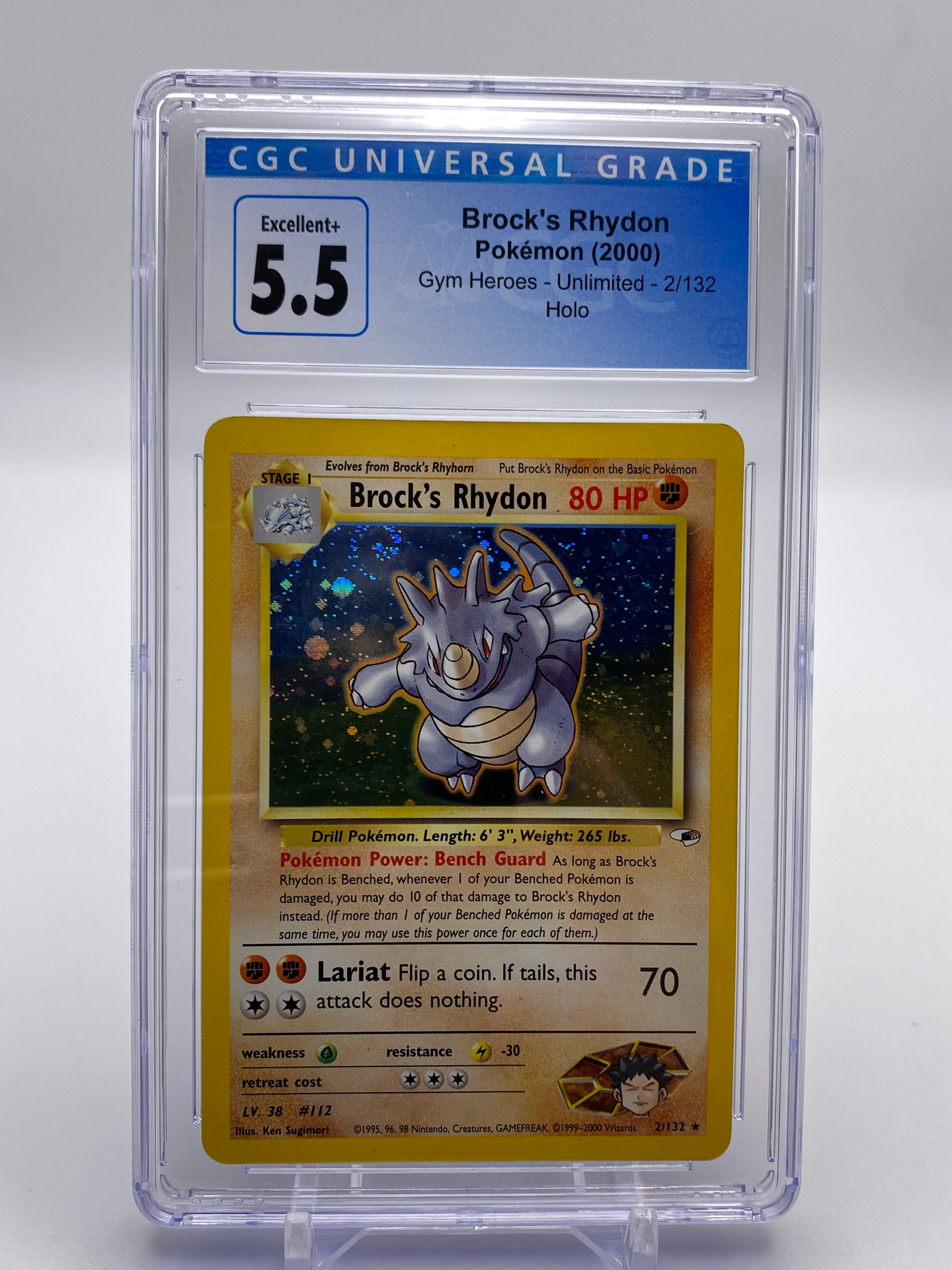 CGC 5.5 Brock's Rhydon Holo (Graded Card)