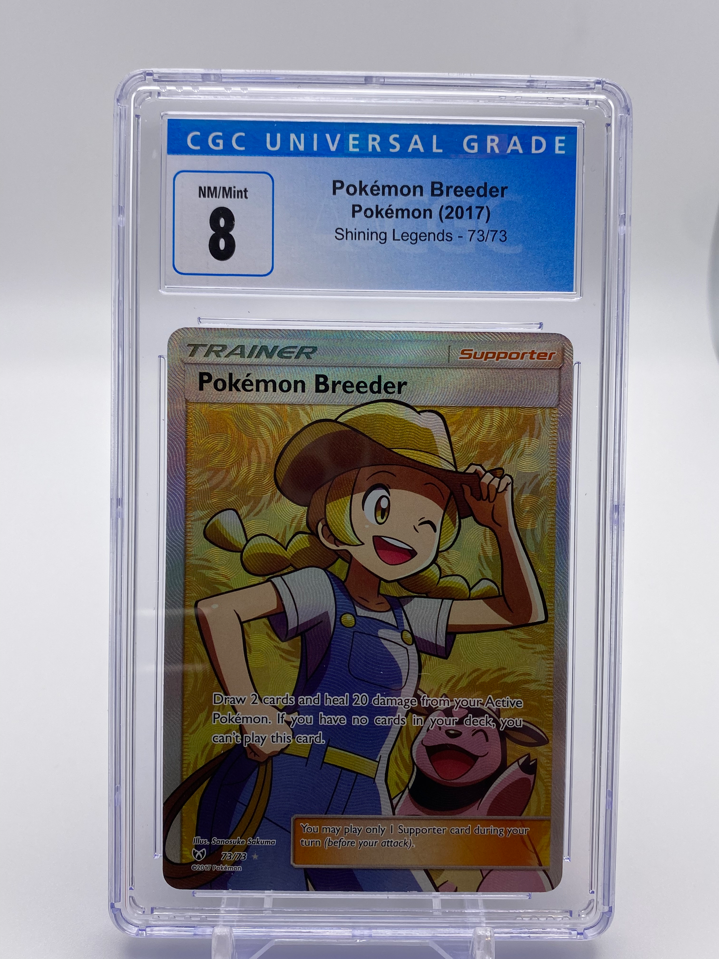 CGC 8 Pokemon Breeder Full Art Trainer (Graded Card)
