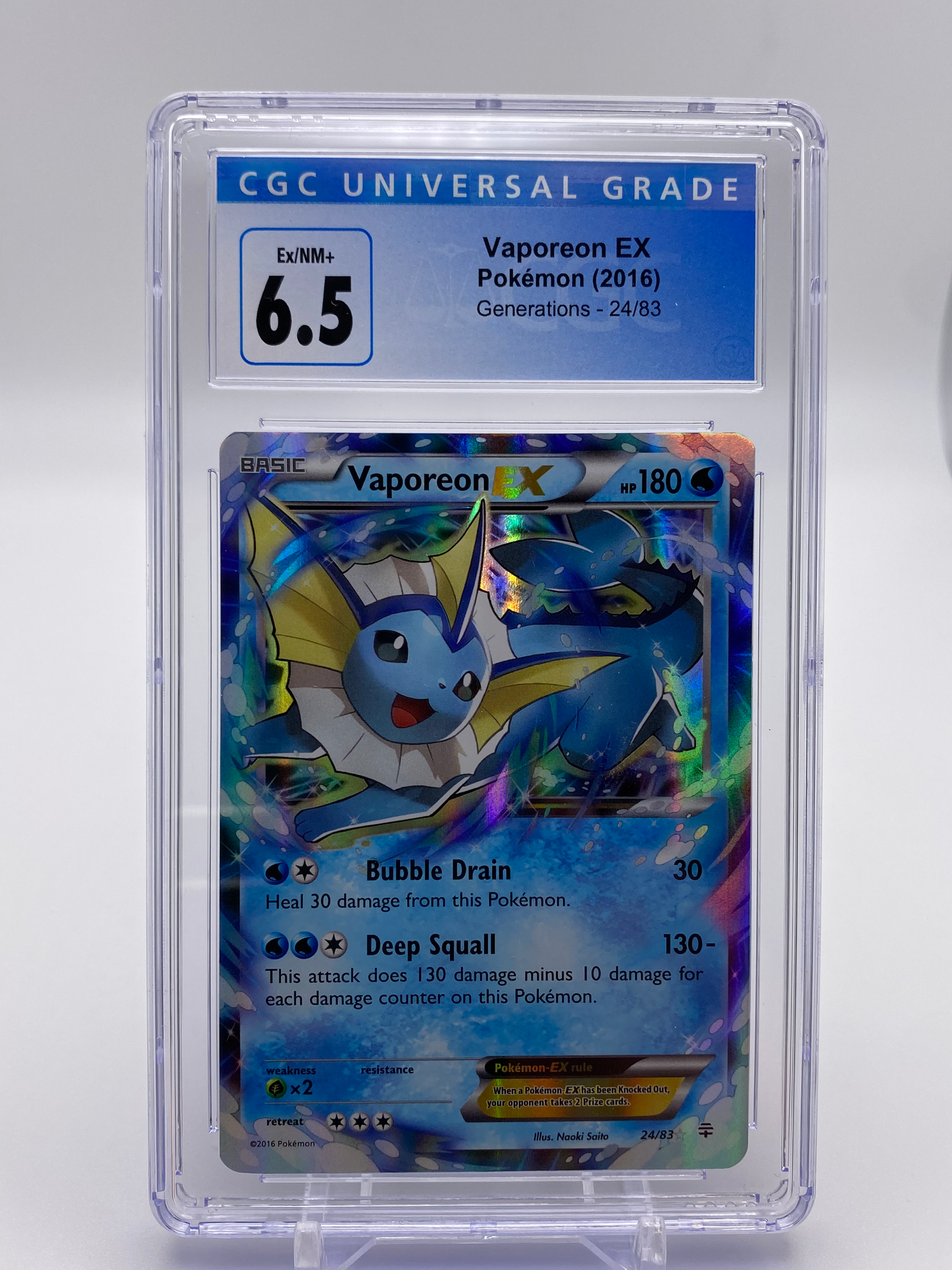 CGC 6.5 Vaporeon EX (Graded Card)