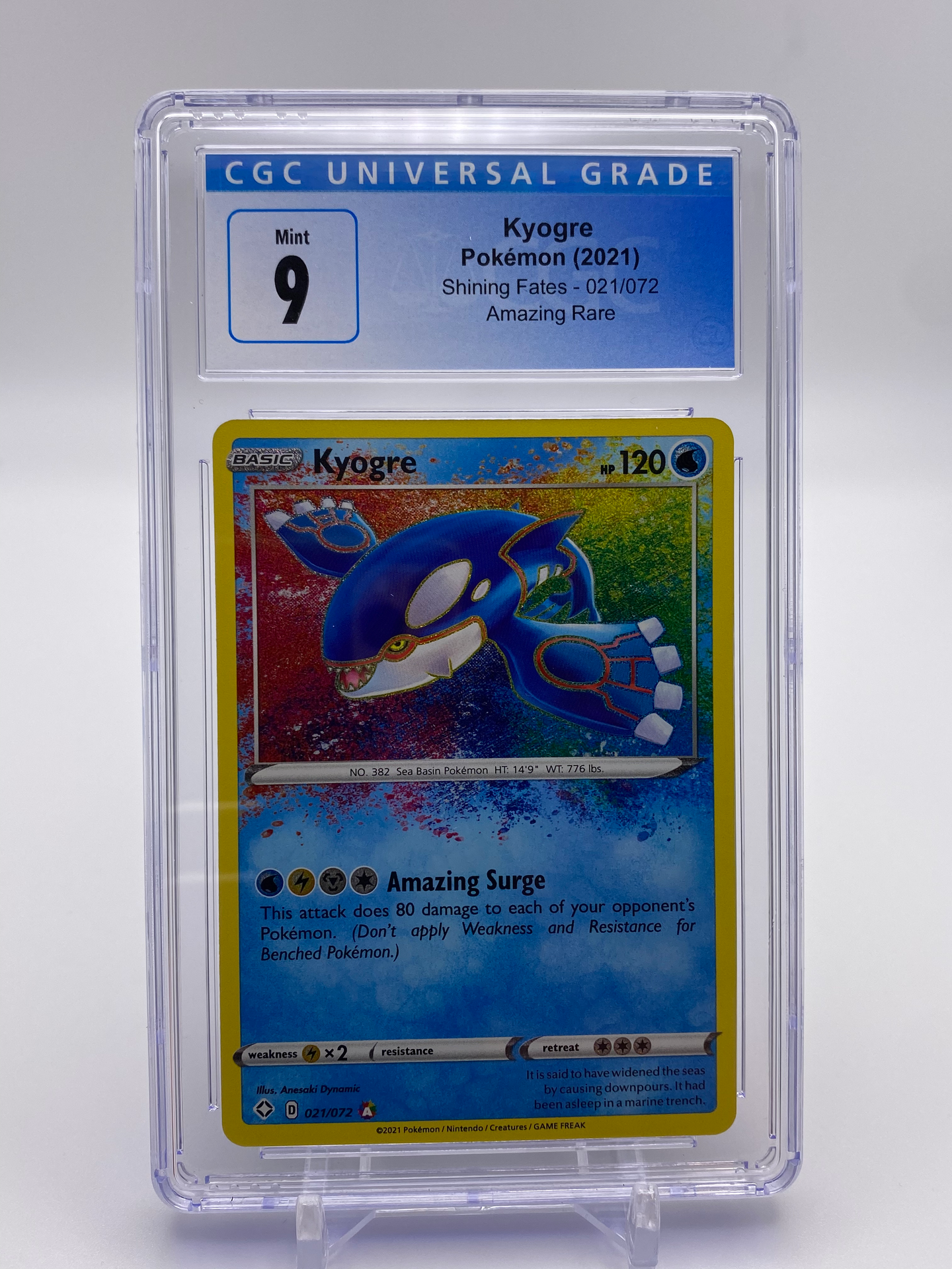 CGC 9 Kyogre Amazing Rare (Graded Card)