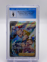 Load image into Gallery viewer, CGC 9 Japanese Mustard Rapid Strike Style Full Art Trainer (Graded Card)
