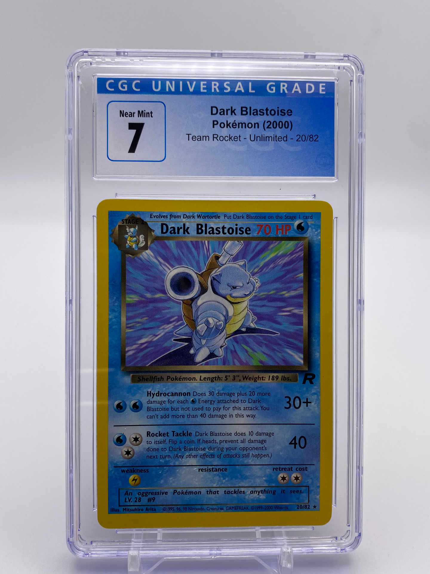 CGC 7 Dark Blastoise Non-Holo Rare (Graded Card)
