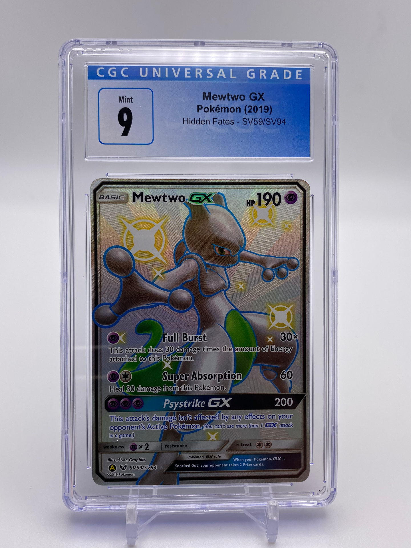 CGC 9 Mewtwo GX Full Art Shiny (Graded Card)