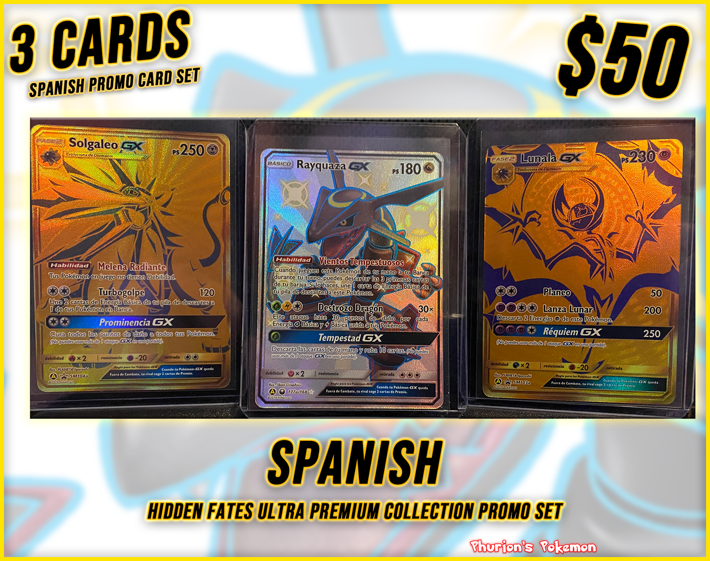 SPANISH Hidden Fates Premium Promo Card Bundle (Singles) (Promos)