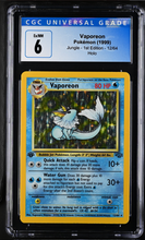 Load image into Gallery viewer, CGC 6 Vaporeon 1st Edition Holo (Graded Card)
